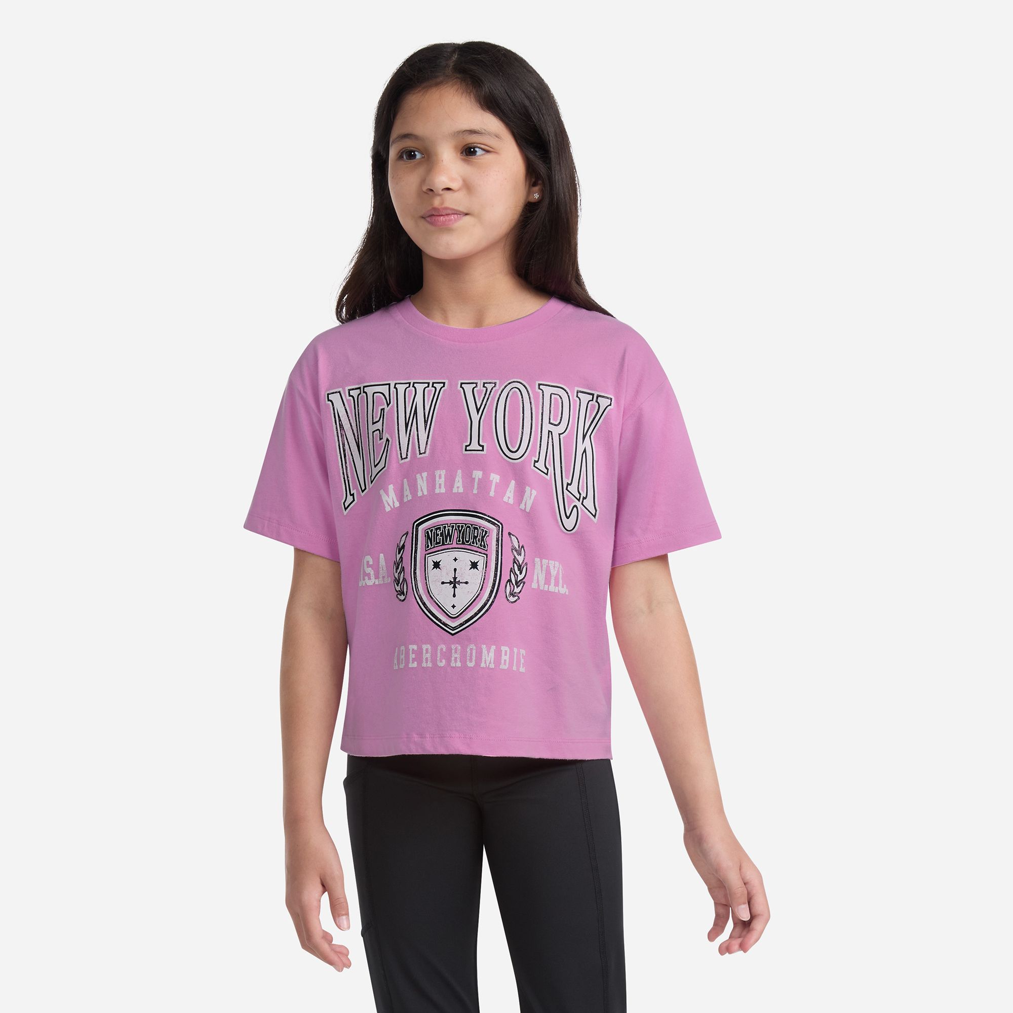 abercrombie kids ny crest boxy tee product image