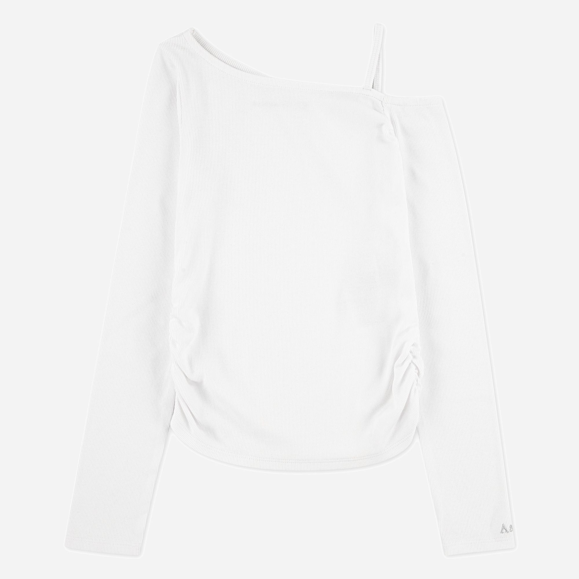 abercrombie kids asymmetrical ruched long sleeve top product image