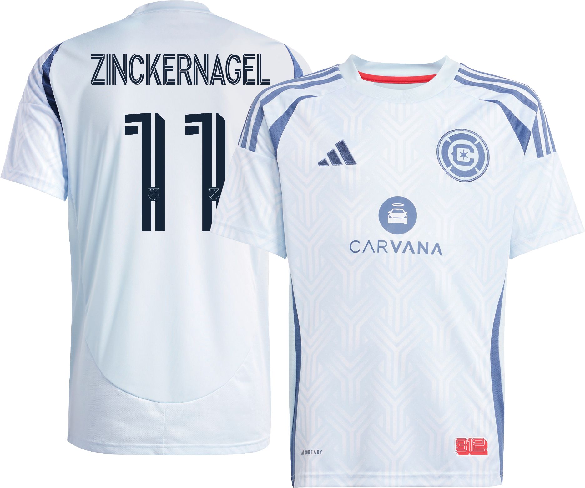 adidas Adult Chicago Fire Philip Zinckernagel #11 2025 Secondary Replica Jersey product image