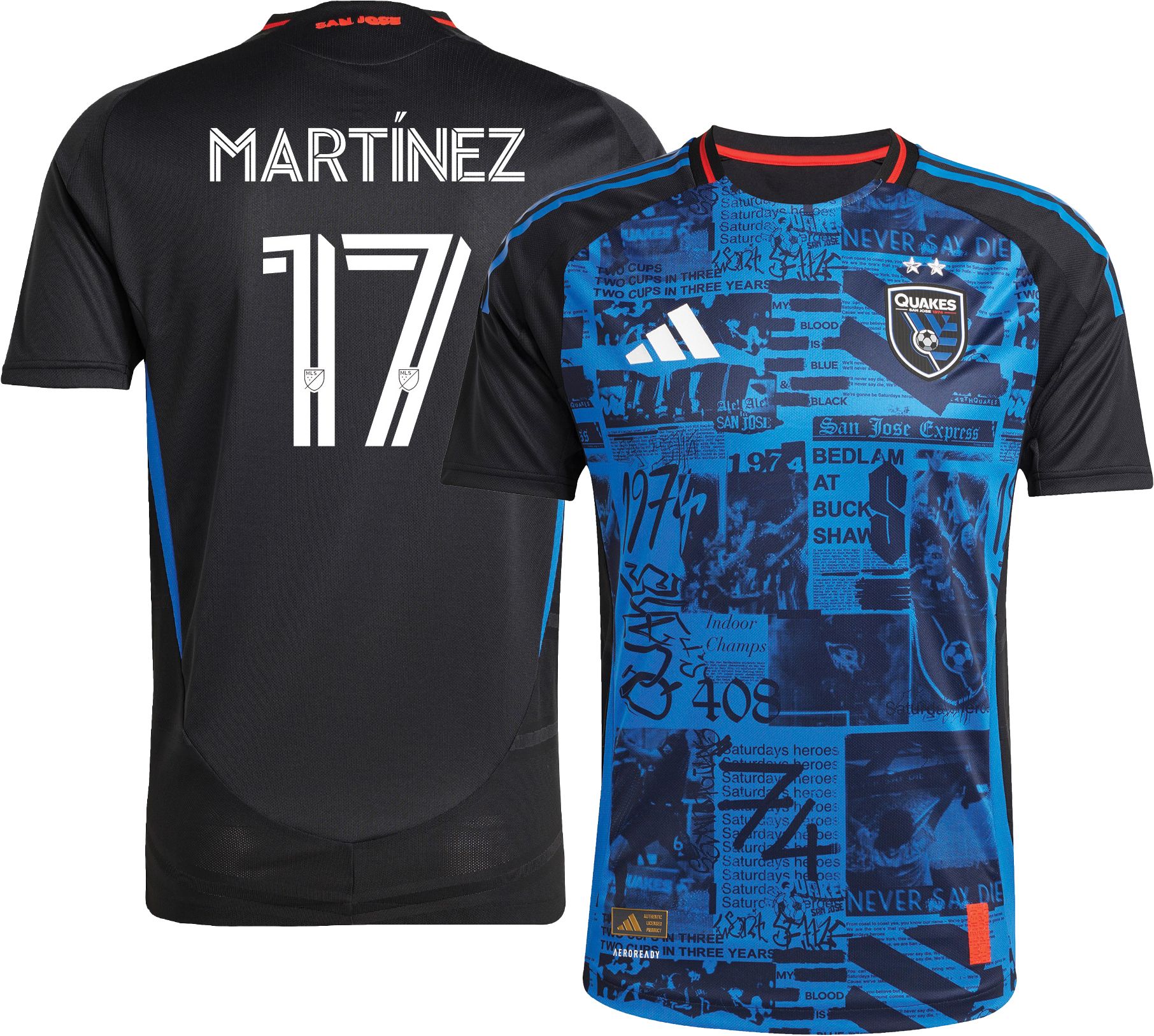 adidas Adult San Jose Earthquakes Josef Martínez #17 2025 Primary Authentic Jersey product image