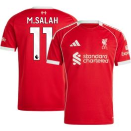 adidas Adult Liverpool FC Mohamed Salah #11 2025-26 Red Home