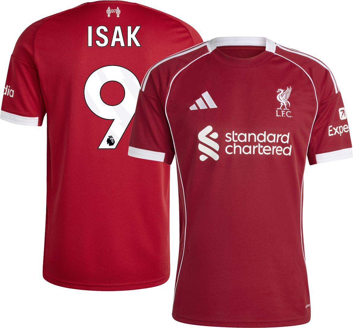 adidas Adult Liverpool FC Alexander Isak #9 2025 Home Replica Jersey product image