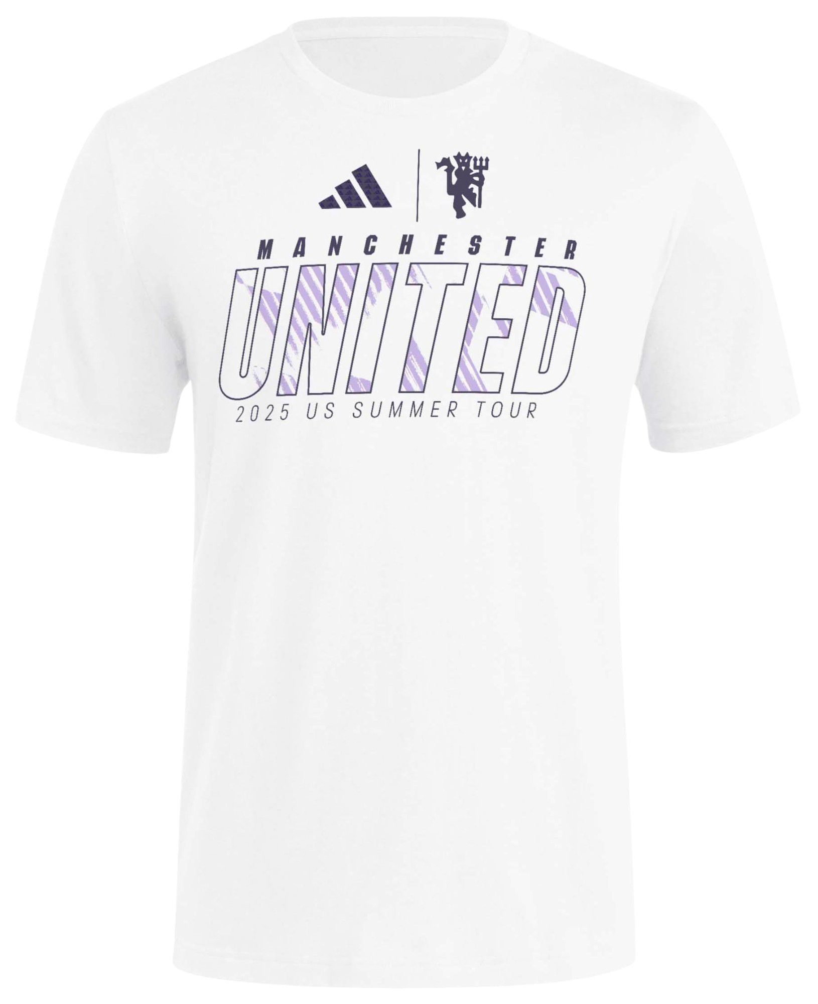 adidas Adult Manchester United 2025 White Wordmark T-Shirt product image