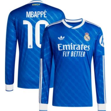 adidas Adult Real Madrid Kylian Mbappé #10 2025 Third Long Sleeve