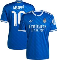 adidas Adult 2025 Real Madrid Kylian Mbappé #10 Blue Third