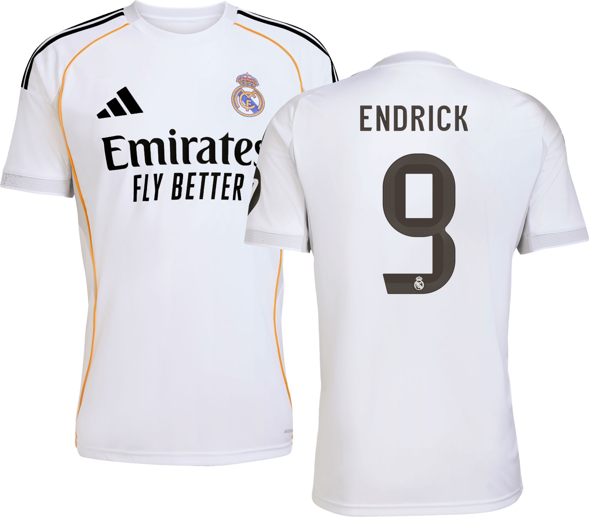 adidas Adult Real Madrid Endrick #9 2025 Home Replica Jersey product image