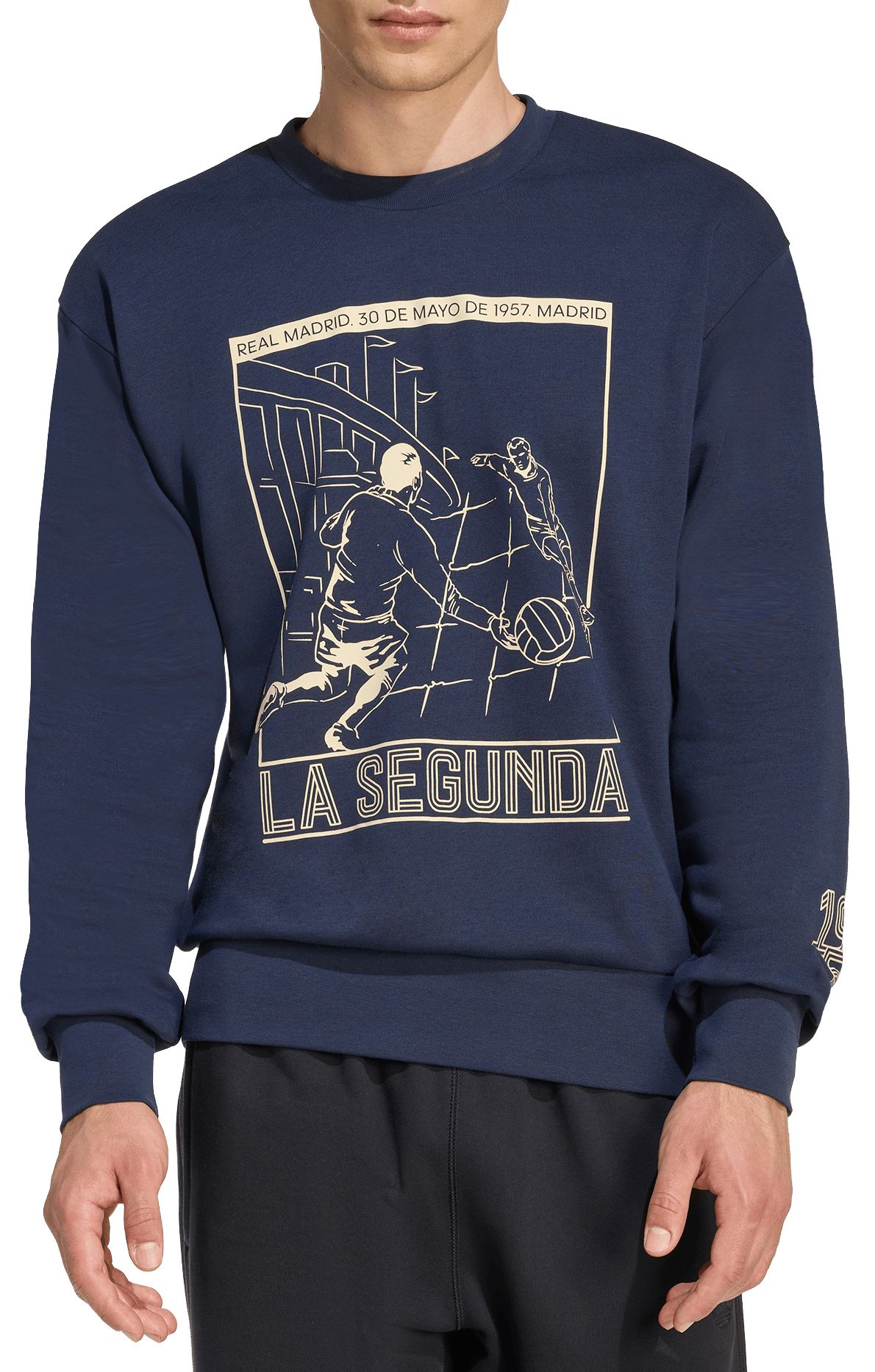 adidas Adult Real Madrid Navy Crewneck product image