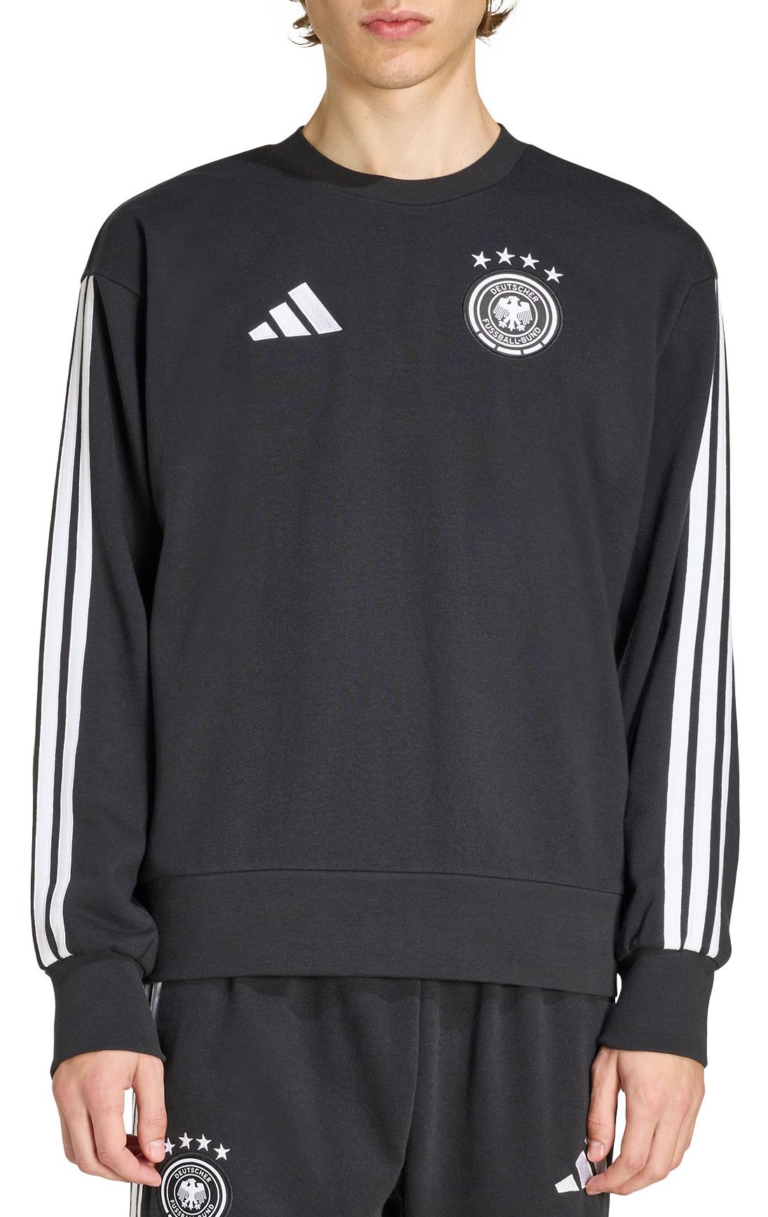 adidas Adult Germany 2026 Black Team Logo Crewneck Sweatshirt product image