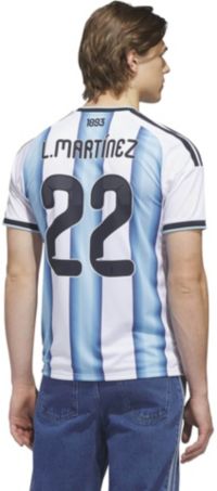 adidas Adult Argentina Lautaro Martinez #22 2026 Home Replica