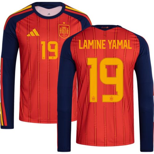  Spain  Replica Jersey 長袖　#19 adidas Adult Spain Lamine Yamal #19 2026 Home Replica Jersey