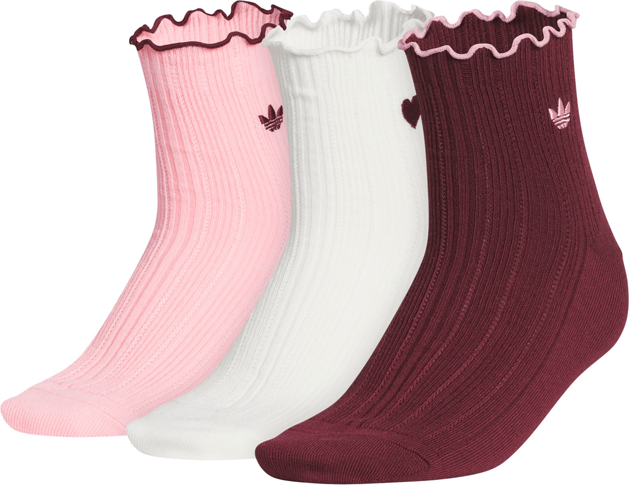 adidas Original's Ruffle Quarter Socks - 3 Pack product image
