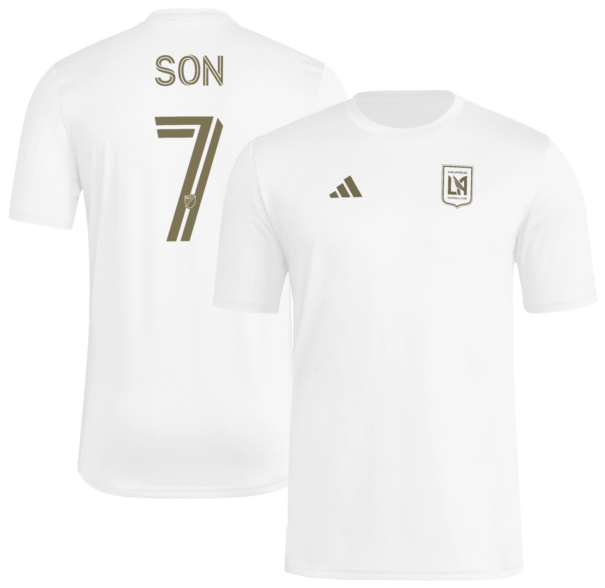 adidas Adult 2026 Los Angeles FC Son Heung-min #7 White Home T-Shirt product image