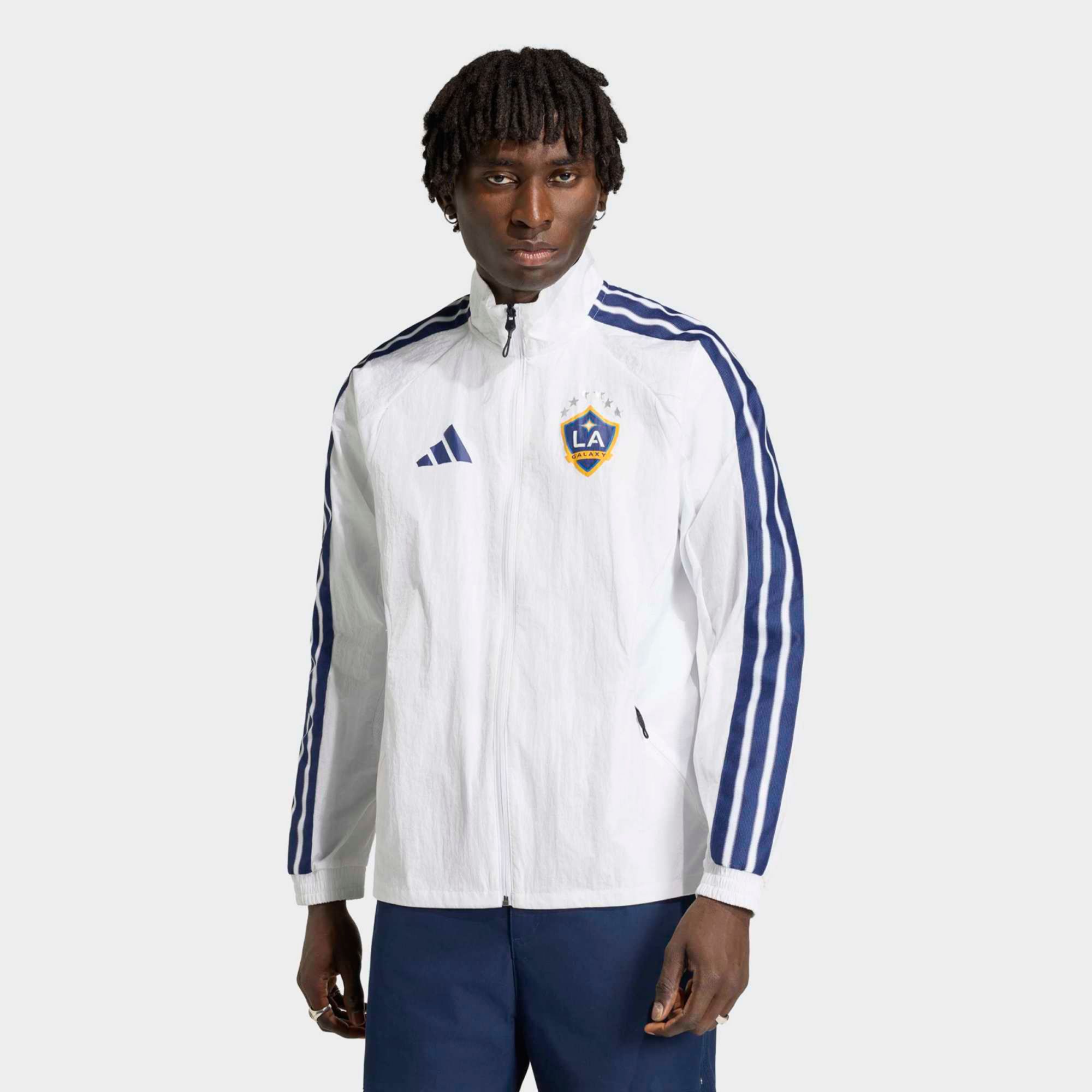 adidas Adult Los Angeles Galaxy White 2026 Prematch Anthem Full-Zip Jacket product image