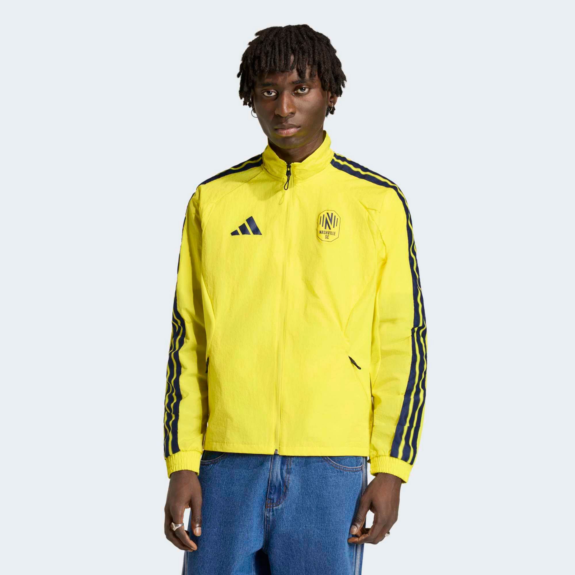 adidas Adult Nashville SC Yellow 2026 Prematch Anthem Full-Zip Jacket product image