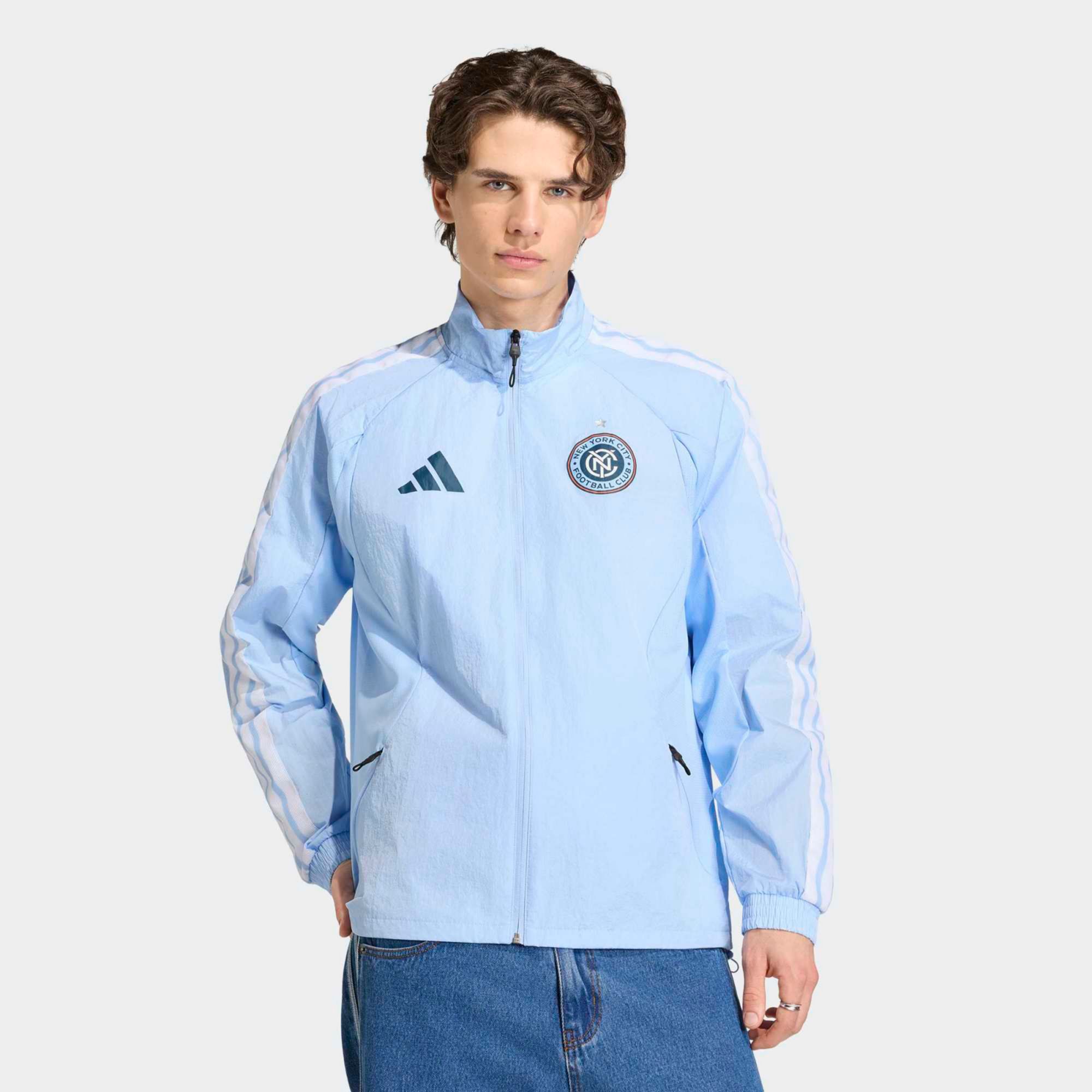 adidas Adult New York City FC Blue 2026 Prematch Anthem Full-Zip Jacket product image