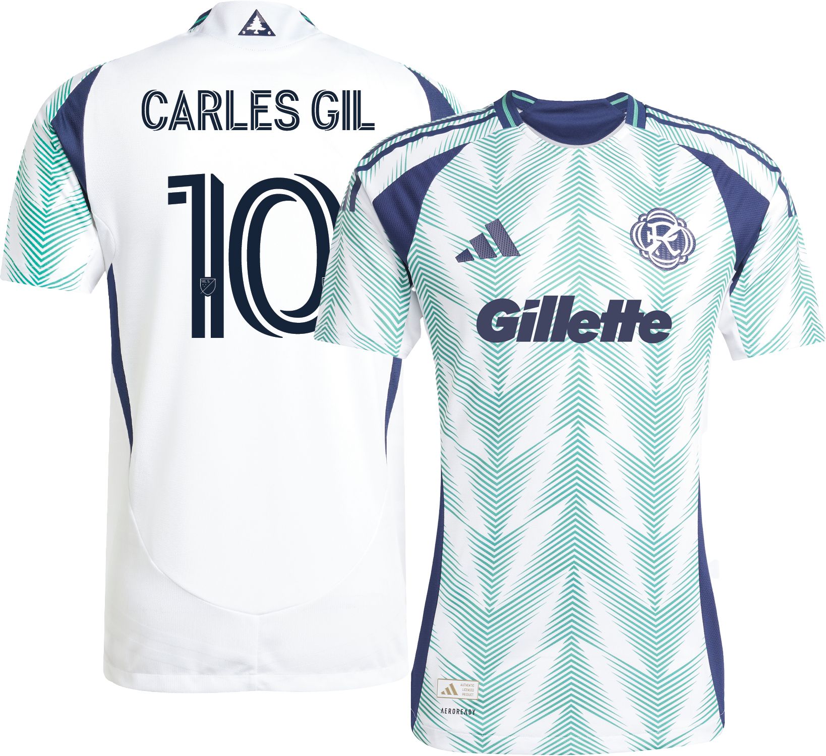 adidas Adult New England Revolution Carles Gil #10 2025 Secondary Authentic Jersey product image