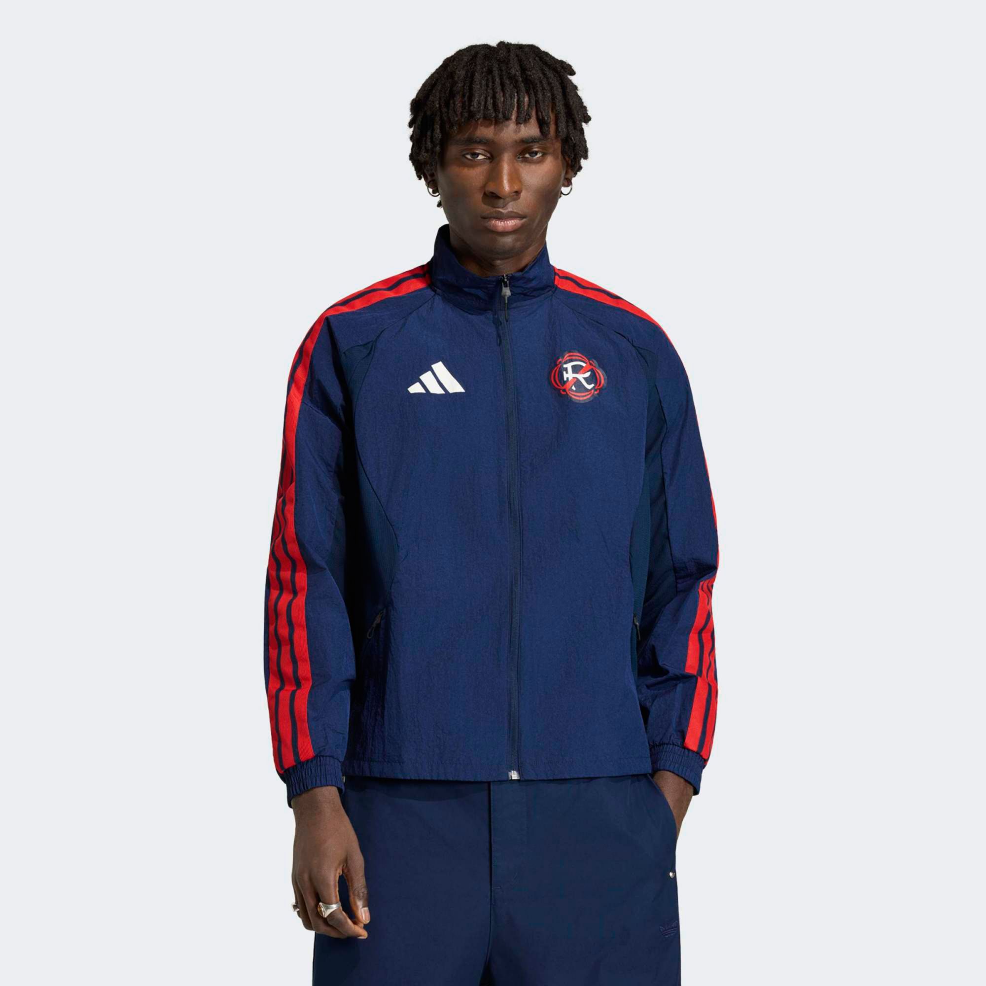 adidas Adult New England Revolution Navy 2026 Prematch Anthem Full-Zip Jacket product image