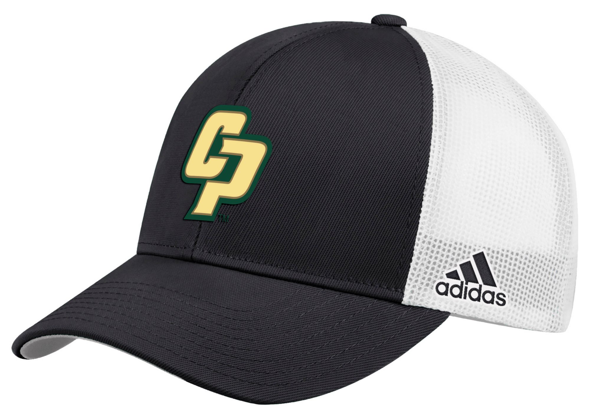 adidas Adult Cal Poly Mustangs Black Structured Mesh Trucker Hat product image