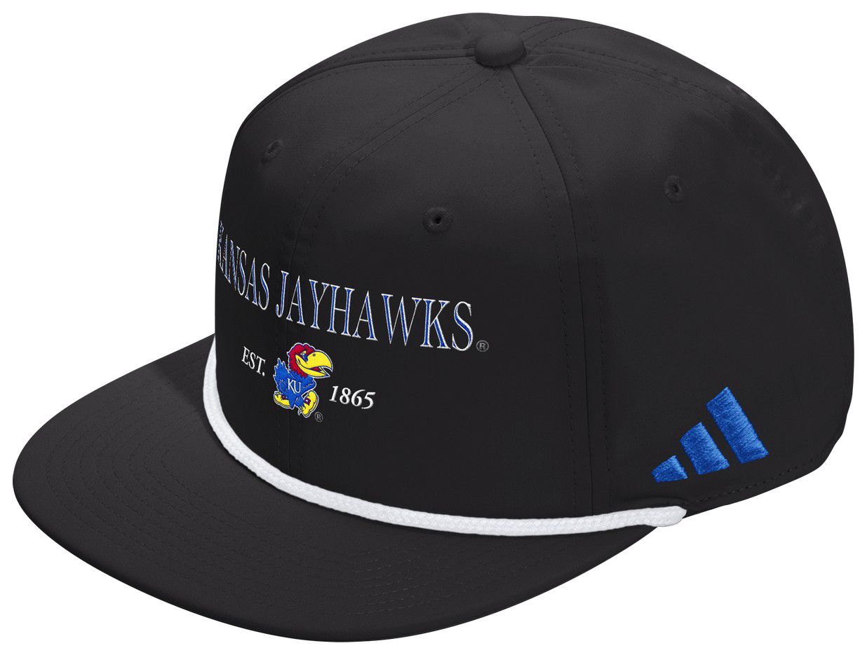 adidas Adult Kansas Jayhawks Black Seasonal Rope Adjustable Hat product image