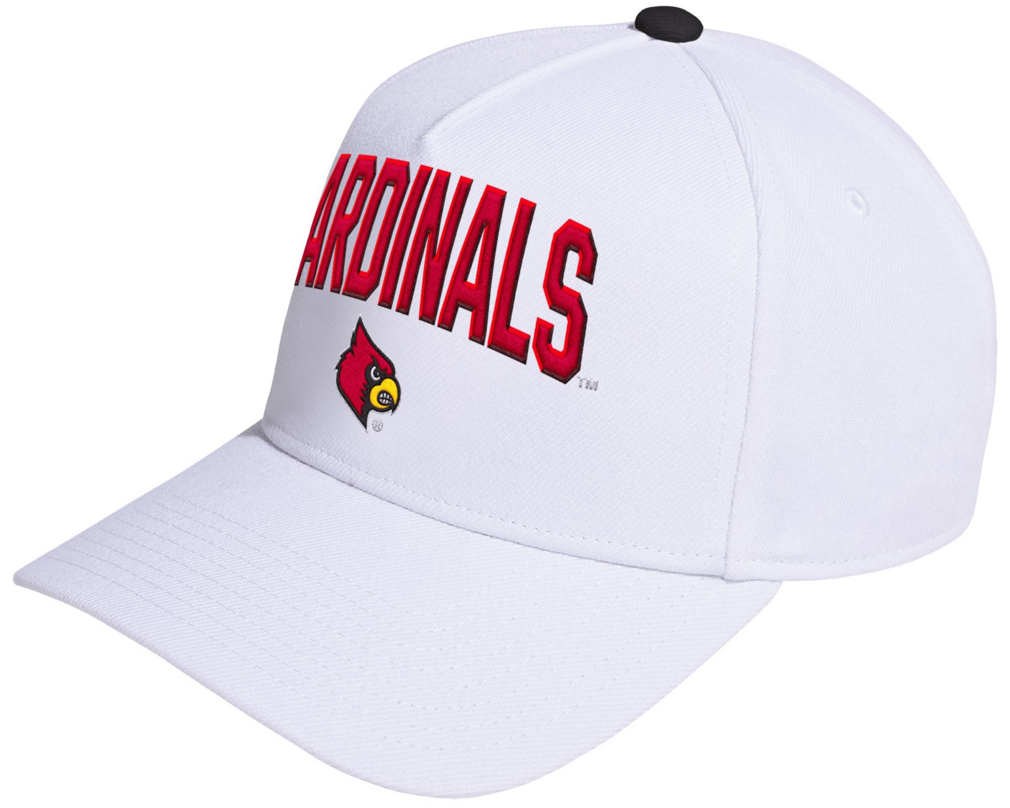 adidas Adult Louisville Cardinals White Locker Room A-Frame Adjustable Hat product image