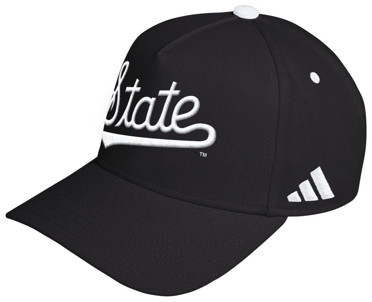 adidas Adult Mississippi State Bulldogs Black Strategy A-Frame Adjustable Hat product image