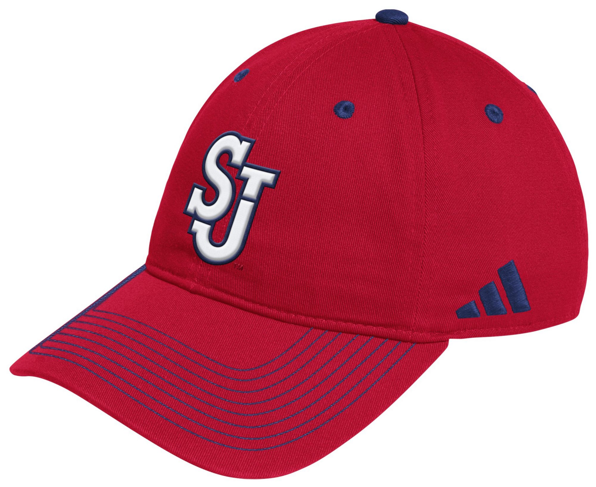 adidas Adult St. John's Red Storm Team Power Red Slouch Adjustable Hat product image