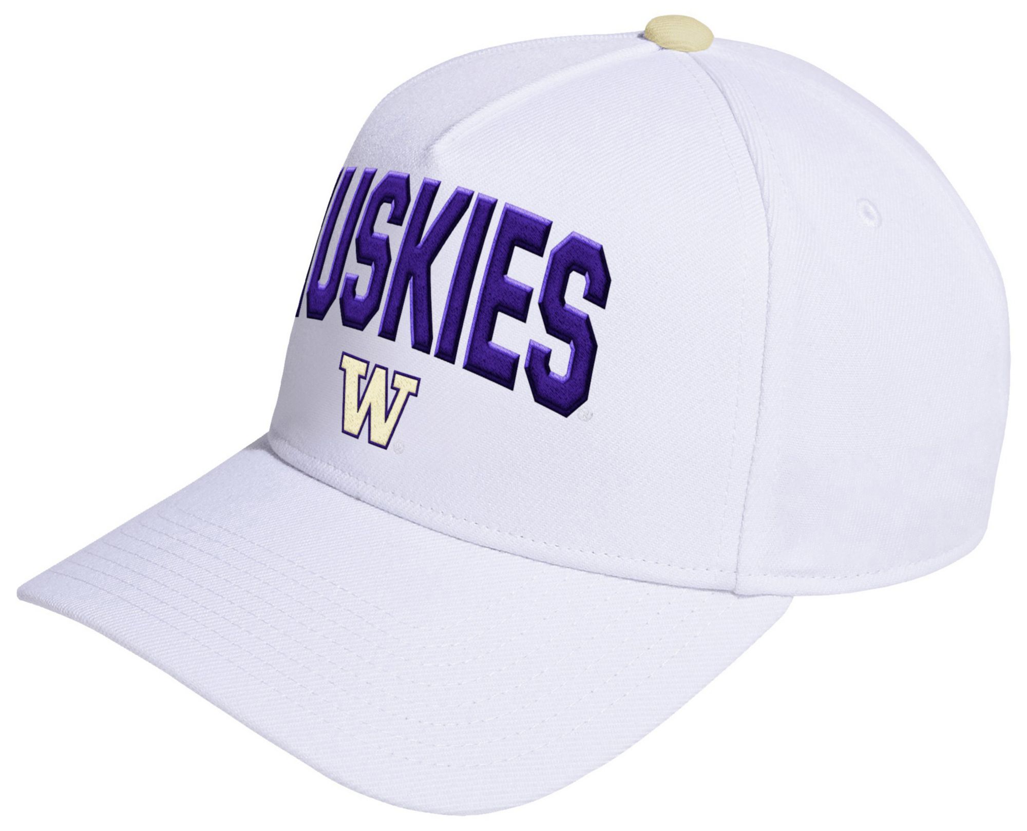 adidas Adult Washington Huskies White Locker Room A-Frame Adjustable Hat product image