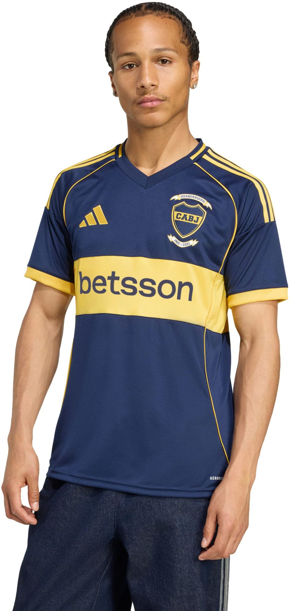 adidas Adult Boca Juniors 2025 Indigo Home Replica Jersey product image