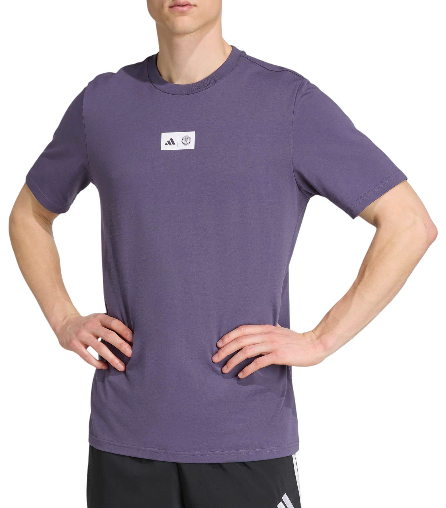 adidas Adult Manchester United Jersey Hook Purple T-Shirt product image