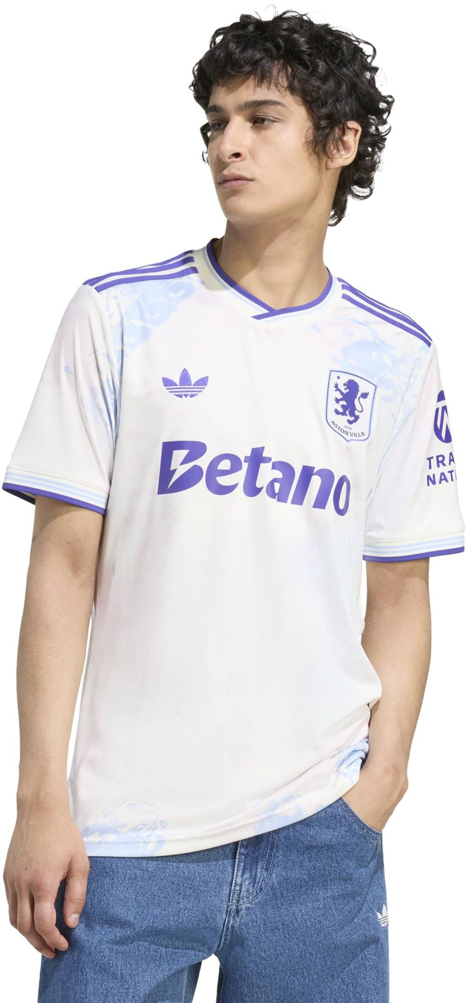 adidas Men's 2025 Aston Villa FC White Third Replica Jersey product image