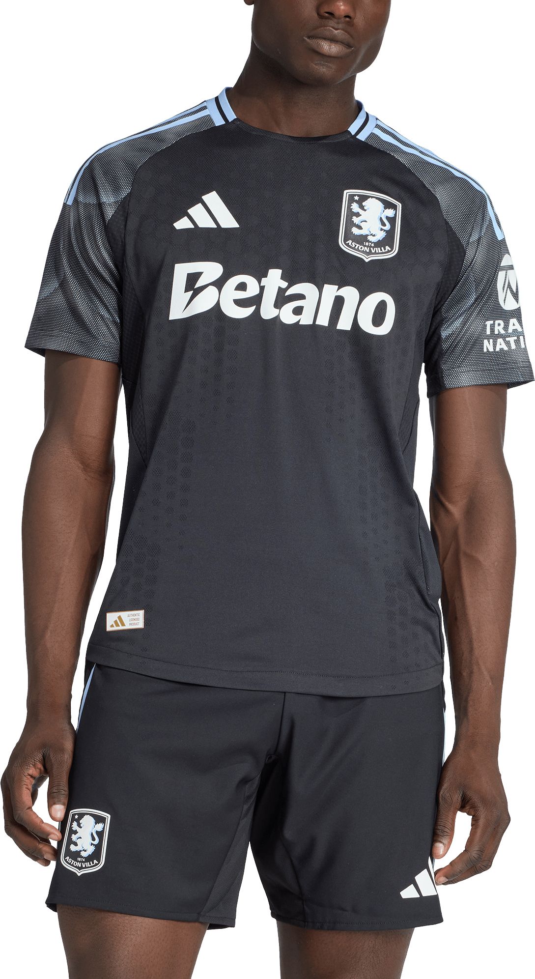 adidas Adult Aston Villa 2025-26 Black Away Authentic Jersey product image