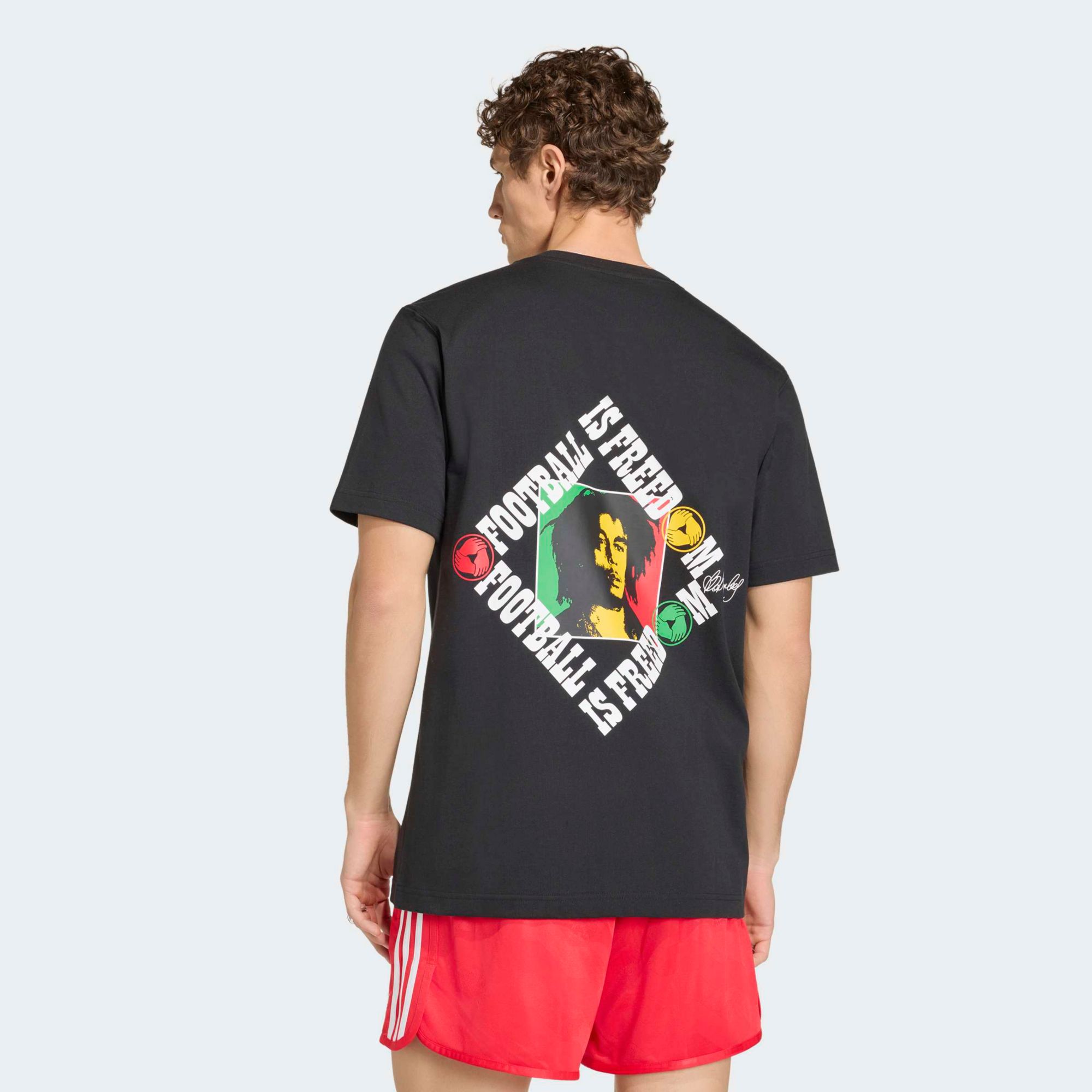 adidas Originals Men's Bob Marley Football Is Freedom Graphic T-Shirt product image