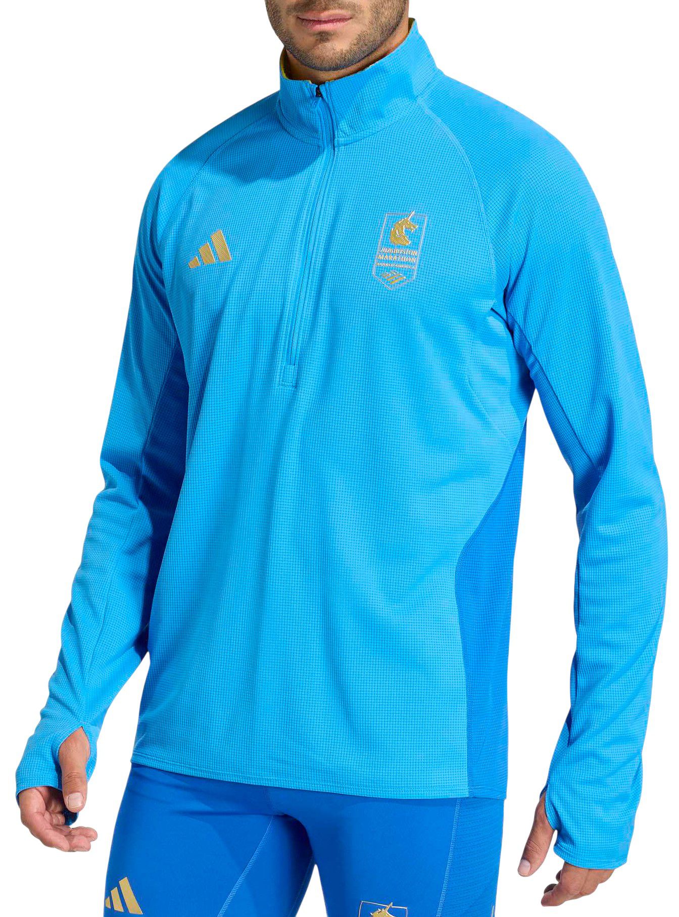 adidas Men's Boston Marathon 2026 1/2 Zip Long Sleeve Shirt product image