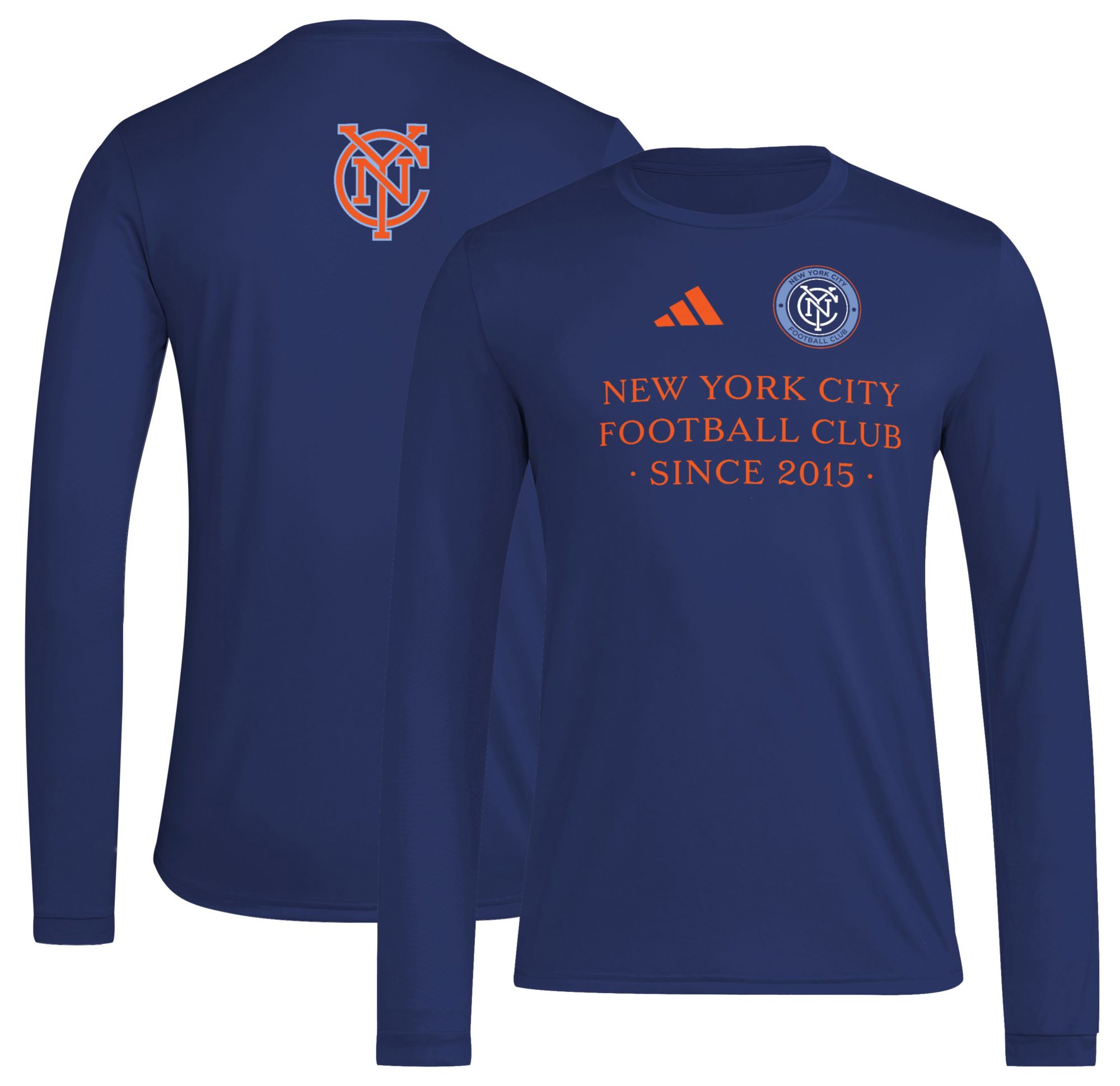 adidas Men's New York City FC 2025-26 Black Jersey Hook Long Sleeve T-Shirt product image