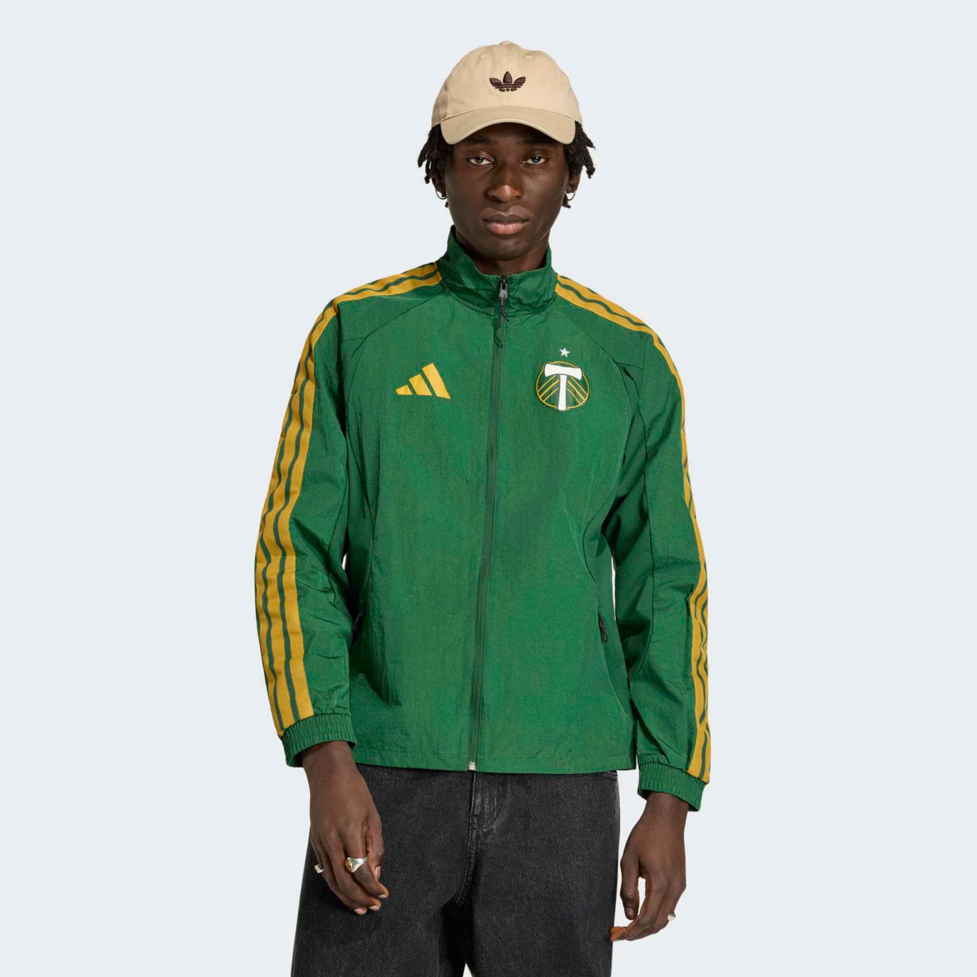 adidas Men's Portland Timbers Green 2026 Prematch Anthem Full-Zip Jacket product image