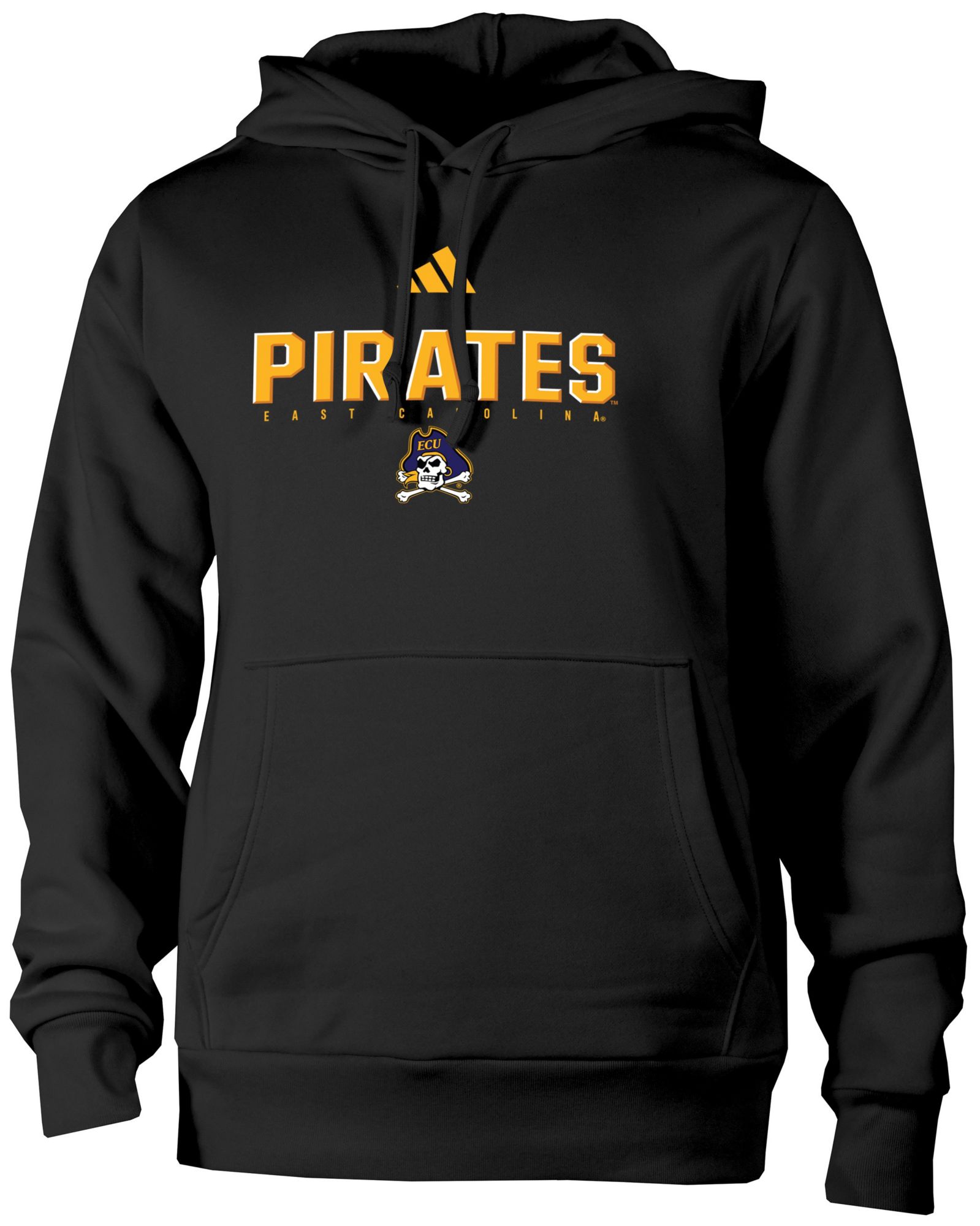 adidas Men's East Carolina Pirates Black Training Fleece Pullover Hoodie product image