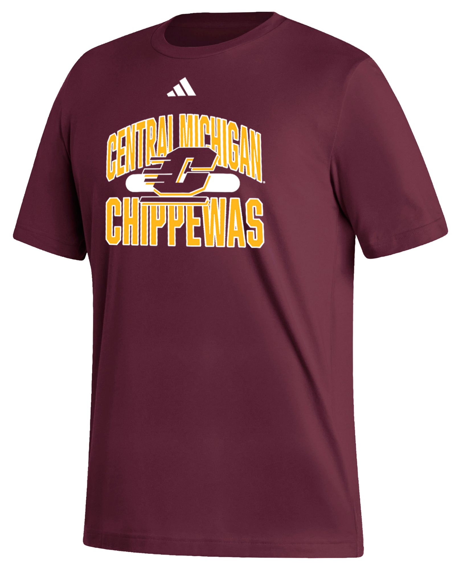 adidas Men's Central Michigan Chippewas Maroon Fresh Training Short Sleeve T-Shirt product image