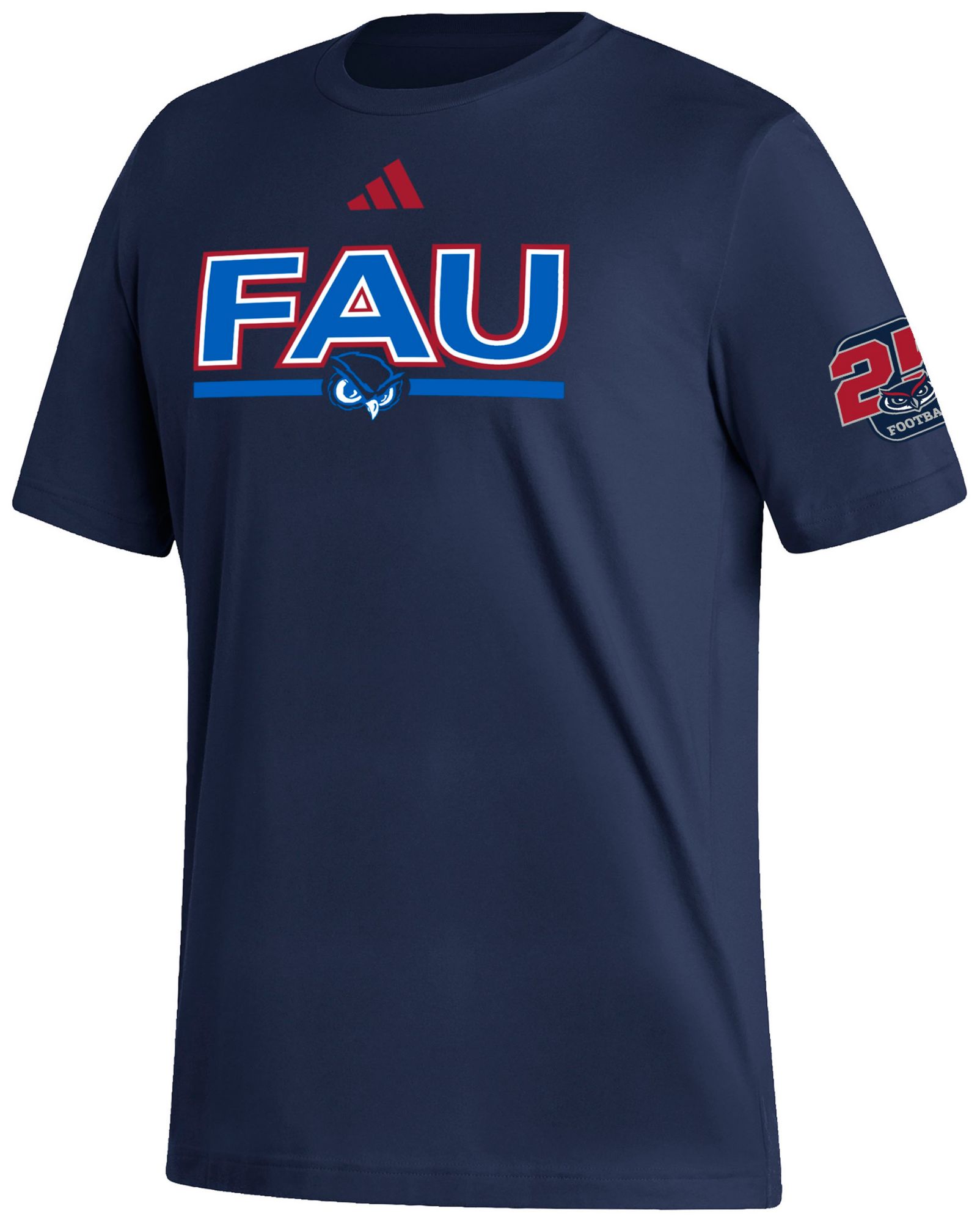 adidas Men's Florida Atlantic Owls Navy 25th Anniversary Short Sleeve T-Shirt product image