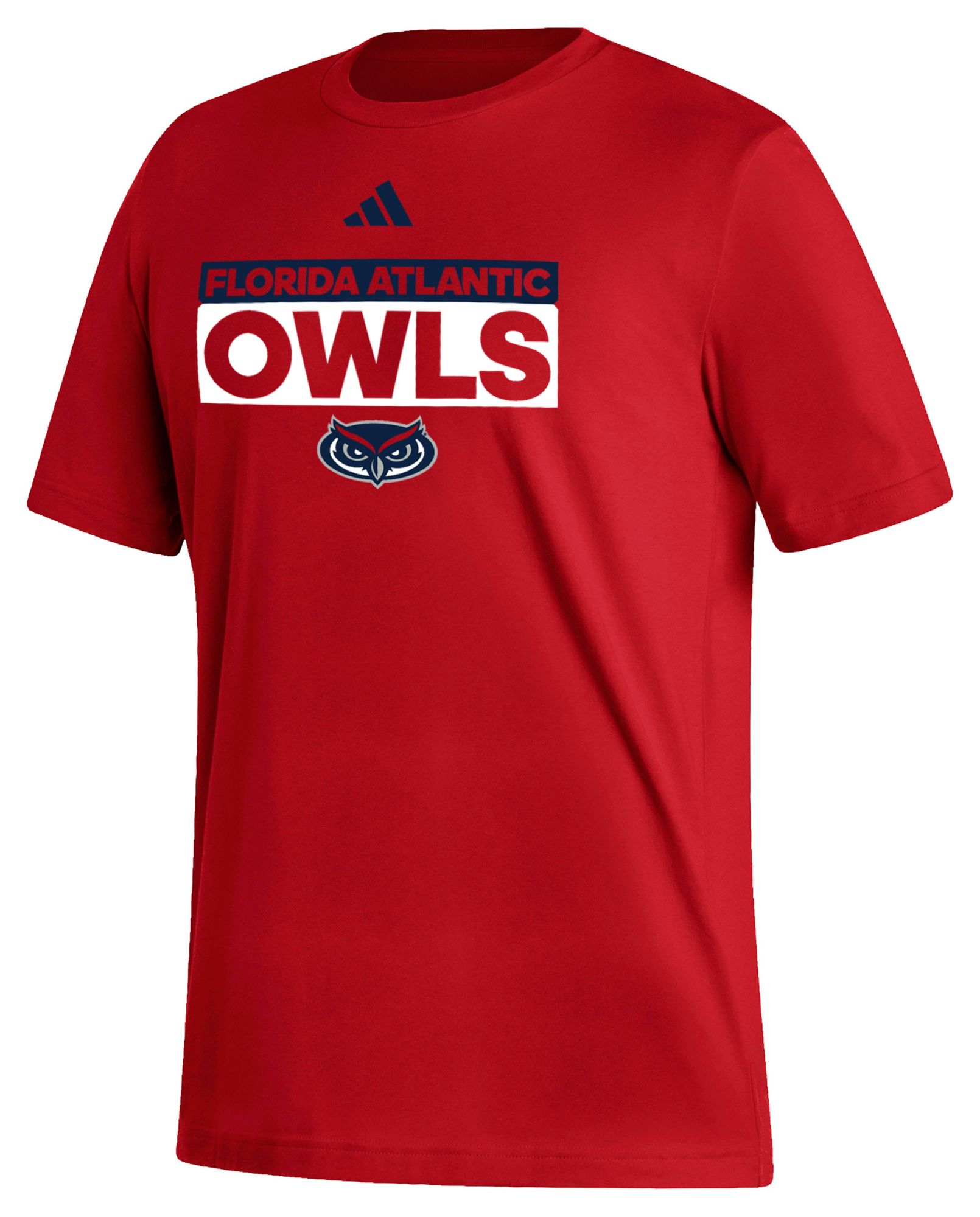 adidas Men's Florida Atlantic Owls Red Fresh Training Short Sleeve T-Shirt product image