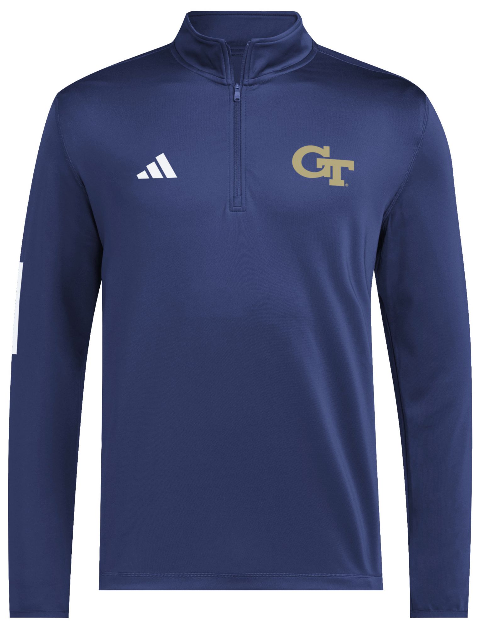 adidas Men's Georgia Tech Yellow Jackets Navy 1/2 Zip Pullover product image