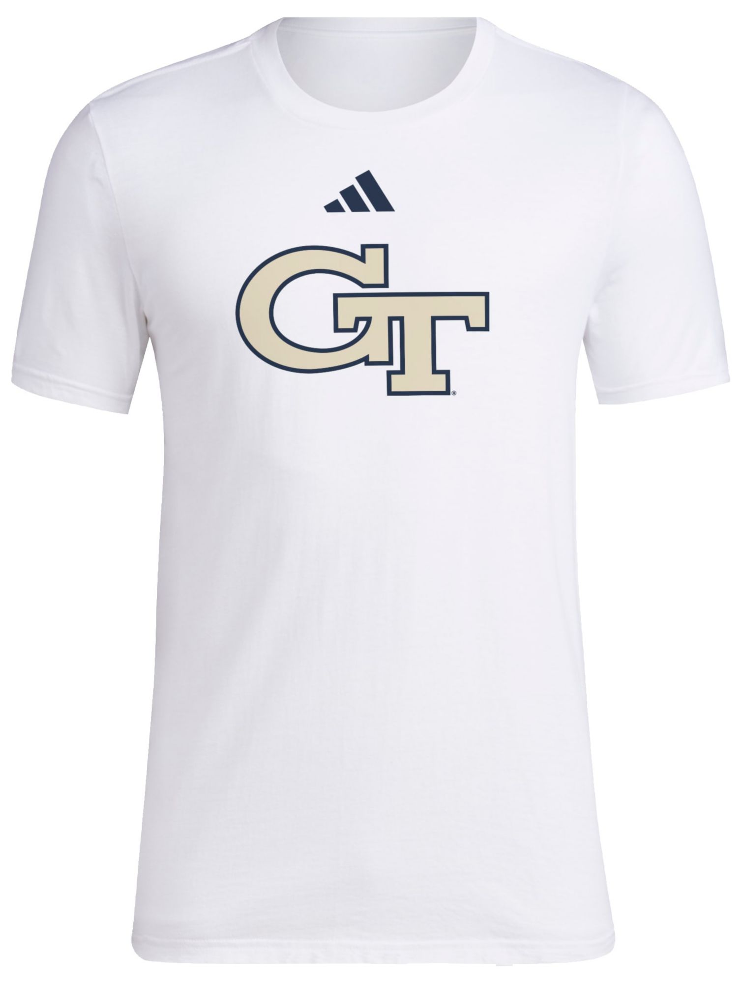 adidas Men's Georgia Tech Yellow Jackets White Logo T-Shirt product image