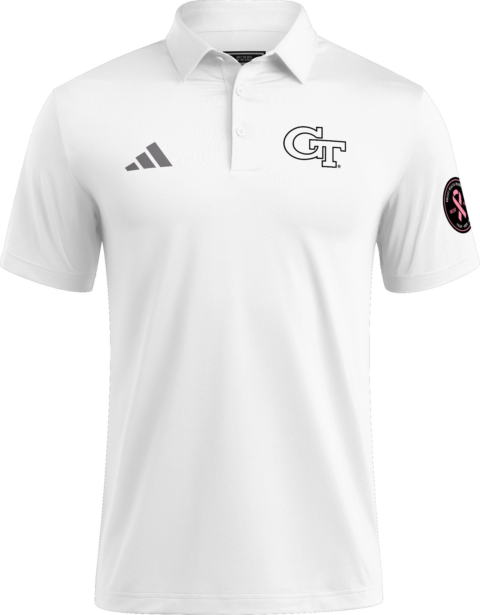 adidas Men's Georgia Tech Yellow Jackets White Sideline Polo product image