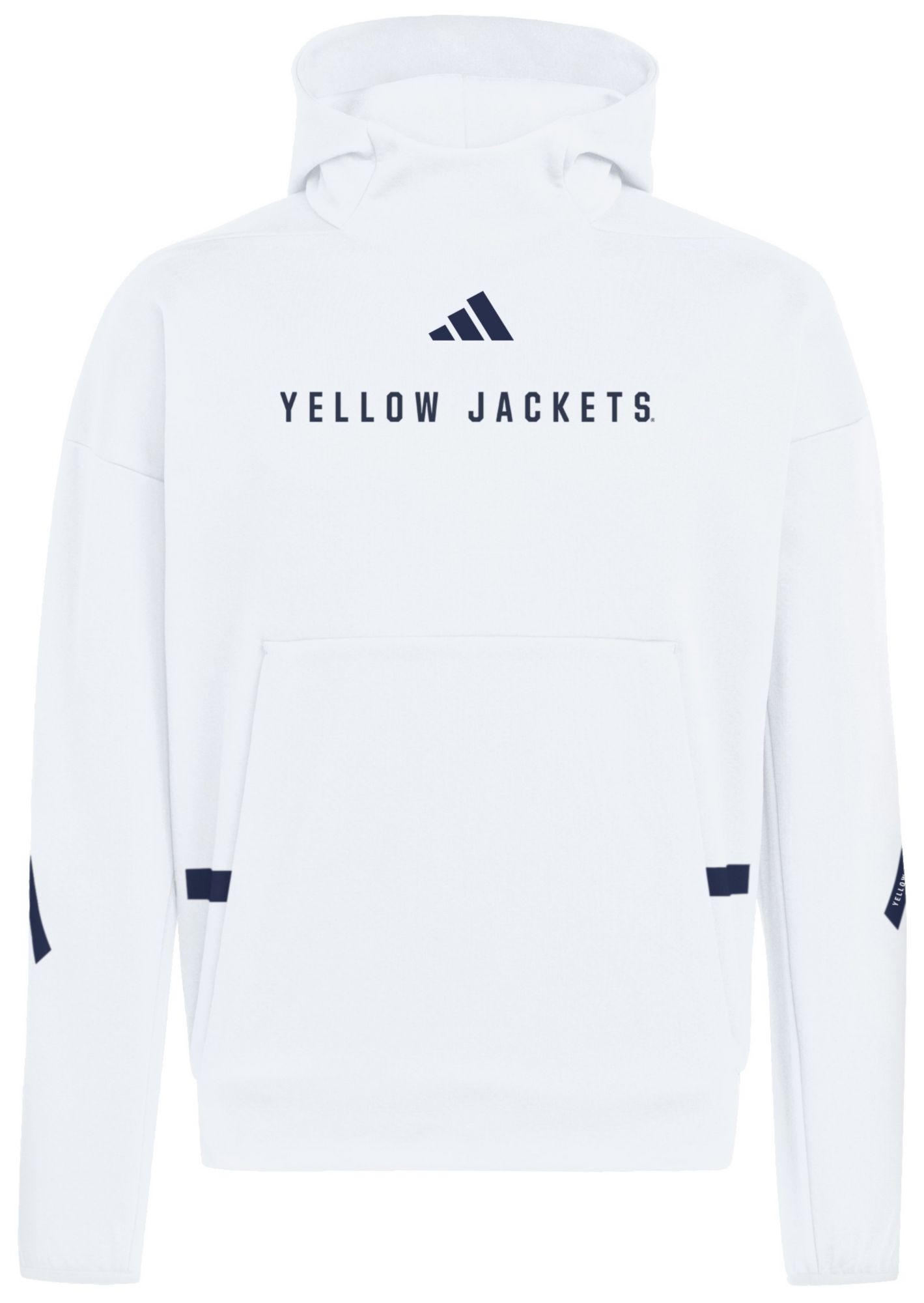 adidas Men's Georgia Tech Yellow Jackets White Z.N.E. Pullover Hoodie product image