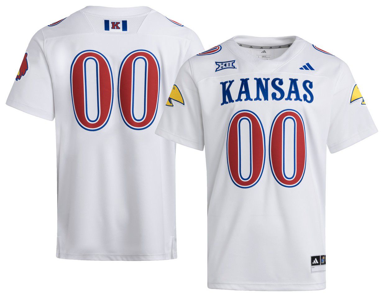 adidas Men's Kansas Jayhawks White Strategy Whiteout Alternate Jersey product image