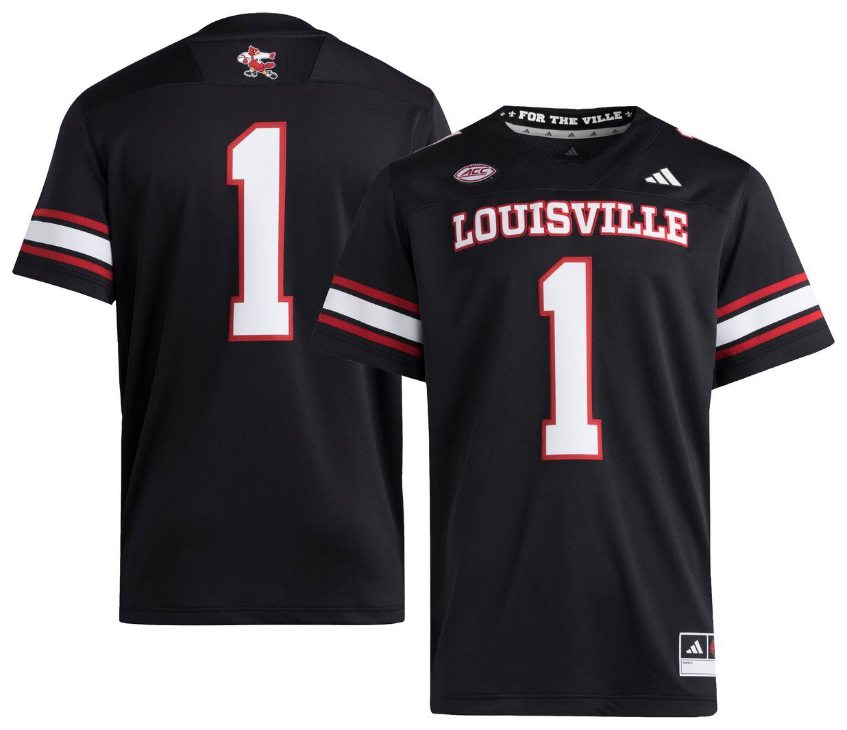 adidas Men's Louisville Cardinals Black Strategy 1980 Throwback Alternate Jersey product image