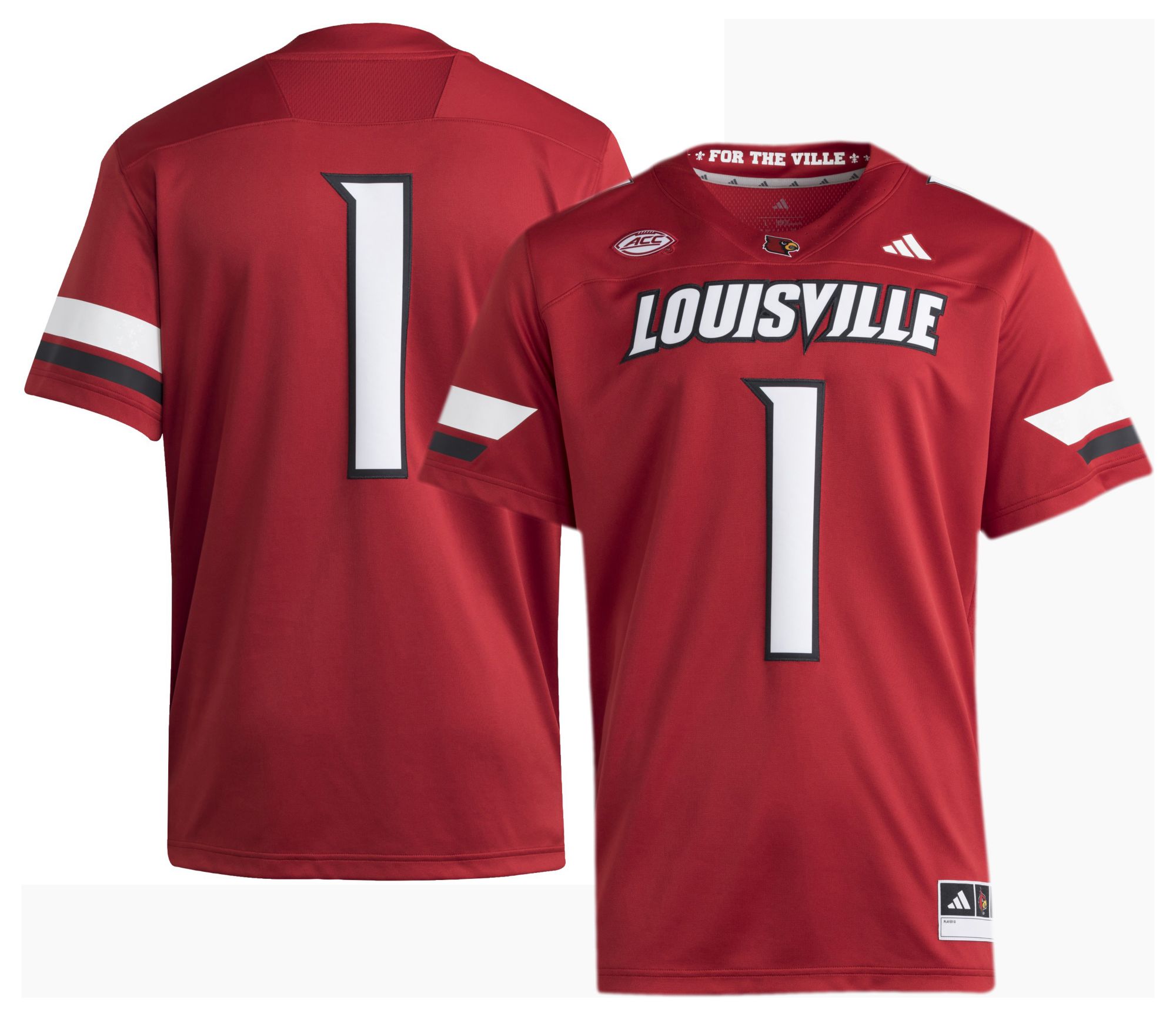 adidas Men's Louisville Cardinals Red Premier Replica Home Jersey product image