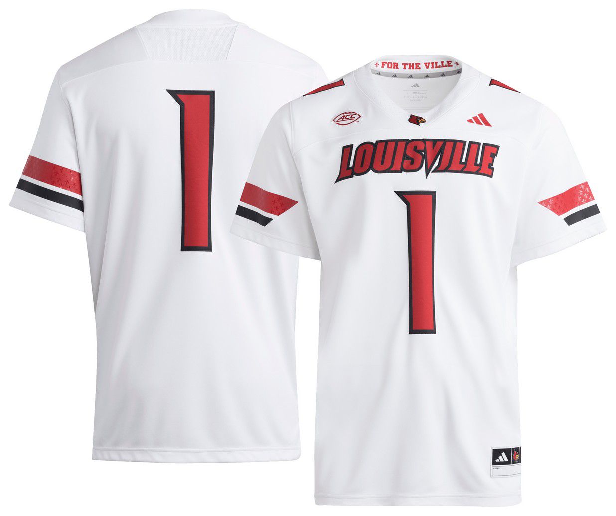 adidas Men's Louisville Cardinals White Premier Road Replica Jersey product image