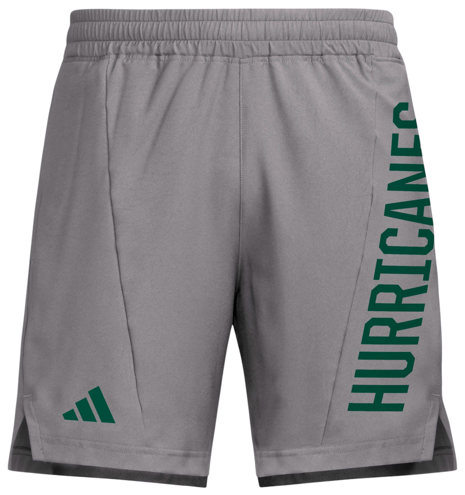 adidas Men's Miami Hurricanes Grey Shorts product image