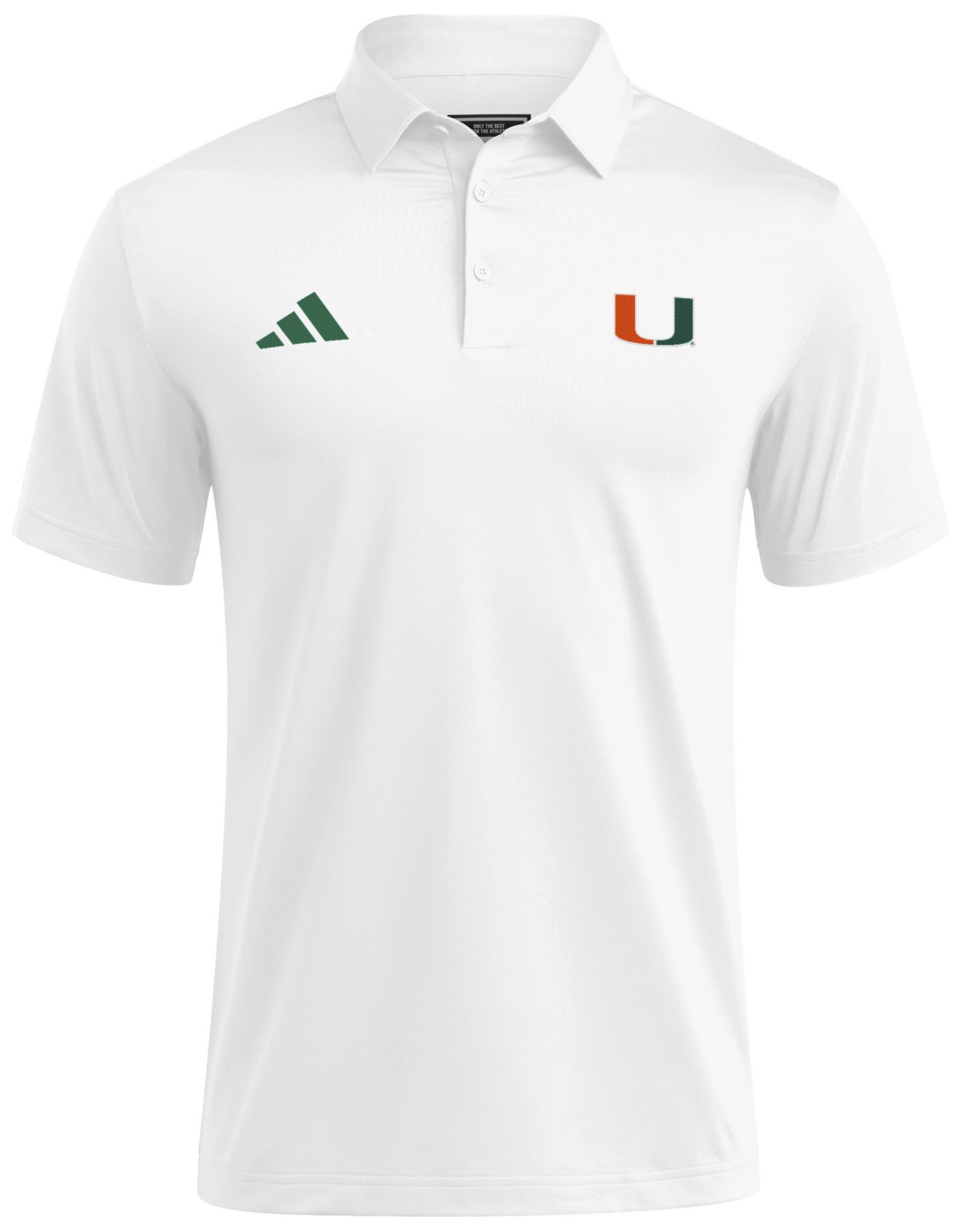 adidas Men's Miami Hurricanes White Ultimate365 Mesh Polo product image