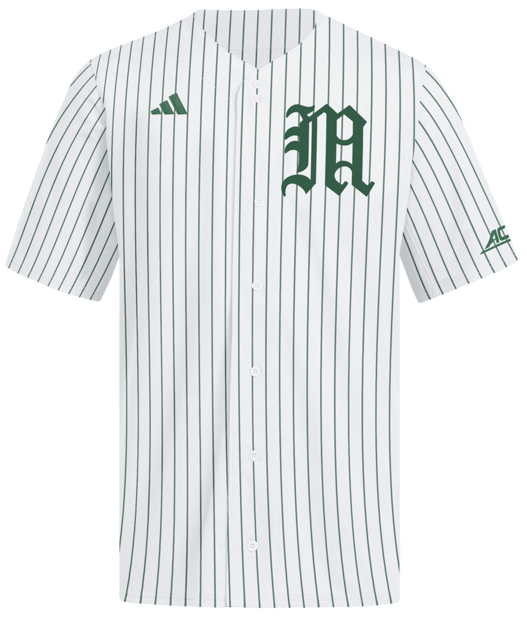 adidas Men's Miami Hurricanes White Replica Alternate Pinstripe Jersey product image
